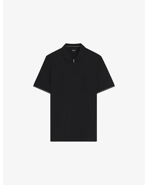 BOSS Slim-Fit Short-Sleeve Cotton Polo - Black