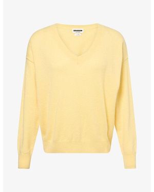 Crush Azul V-Neck Cashmere Sweater - Yellow