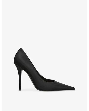 AMINA MUADDI Barbara 105 Satin Court Shoes - Black