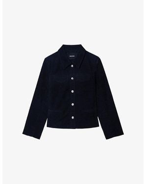 Zadig & Voltaire Liam Flap-Pocket Stretch-Cotton Corduroy Jacket - Blue