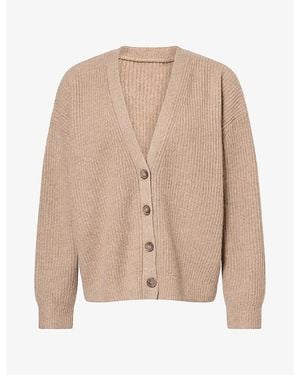 Jenni Kayne Cocoon V-Neck Cashmere Cardigan - Natural