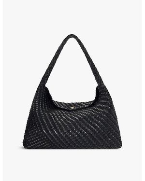 Dune Deliberate Extra-Large Woven Shoulder Bag - Black