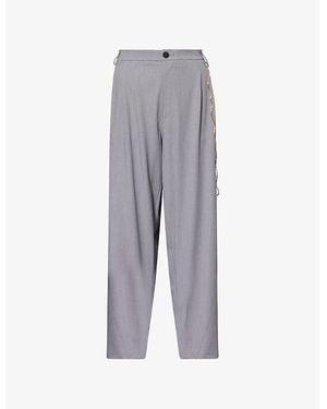 DARKPARK Phebe Wide-Leg Stretch-Woven Trousers - Grey