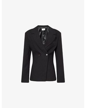 Dissh Suri Cinched Stretch-Woven Blazer - Black