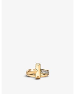 Tiffany & Co. Tiffany T T1 Wide 18Ct- And 0.21Ct Diamond Ring - Metallic