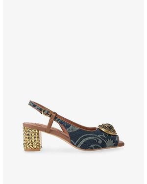 Kurt Geiger Chelsea Heeled Woven Sling-Back Courts - Multicolour