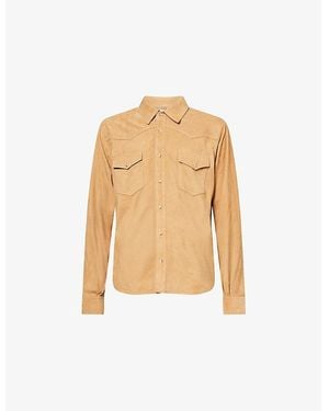 Austin Post Nubuck Daybreak Western Suede Shirt - Natural