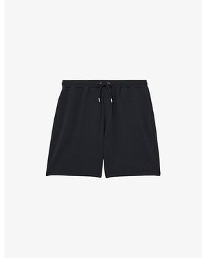 Reiss Tavolla Textured Stretch-Woven Shorts - Black
