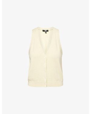 PAIGE Anika Sleeveless Cashmere Knitted Top - Natural