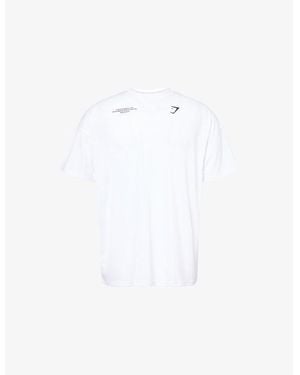 GYMSHARK Conditioning Club Oversized-Fit Woven T-Shirt - White
