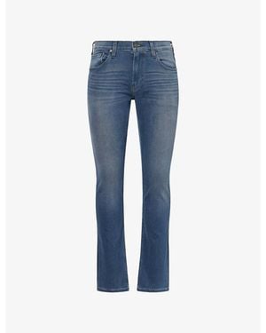 PAIGE Federal Slim Straight-Leg Stretch-Denim Jeans - Blue