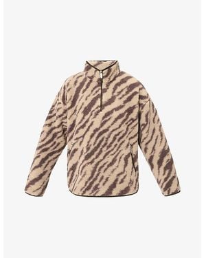 Sweaty Betty Plush Half-Zip Fleece Sweatshirt - Natural