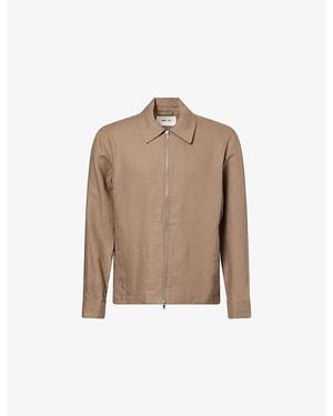 NN07 Alban Zip-Up Linen Jacket - Natural
