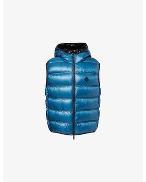 Moncler Panestrel Down Brand-Logo Woven Gilet - Blue