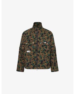 A Bathing Ape Bape X Kazuki Camouflage-Print Woven Jacket - Green