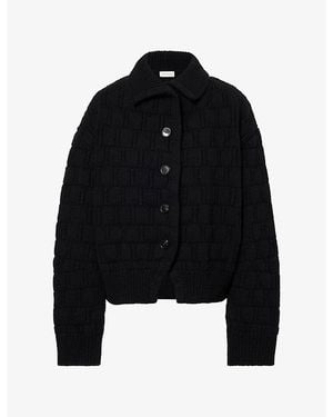 Dries Van Noten Terino Textured Wool-And-Cashmere Cardigan - Black
