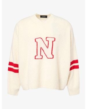 NAHMIAS Collegiate Oversized Brushed-Wool Sweater - Pink