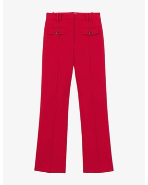 Reiss Kira Flared-Leg High-Rise Woven Trousers