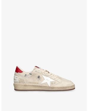Golden Goose Ballstar Disney Suede Sneakers - Natural