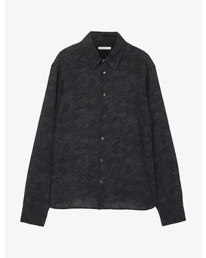AllSaints Seraphin Paisley Slim-Fit Woven Shirt - Black