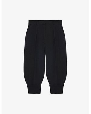 Loewe Anagram-Patch Balloon-Leg Stretch-Woven Shorts - Black