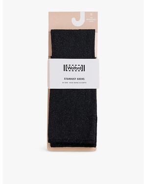 Wolford Stardust Ankle-Length Knit Socks - Black