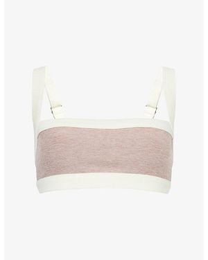 Cheap Monday Outpost Square-Neck Sports Bra - White