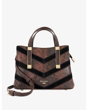 Dune Dinkydorry Mini Faux-Leather Tote Bag - Black