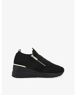 Carvela Kurt Geiger High Rise Knitted Trainers - Black