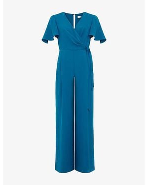 Phase Eight Julissa Wide-Leg Woven Jumpsuit - Blue