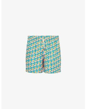 ARRELS Barcelona Sunbathing Rob Wilson Printed Swim Shorts - Green