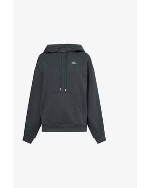 Alo Yoga Accolade Kangaroo-Pocket Cotton-Blend Hoody - Black