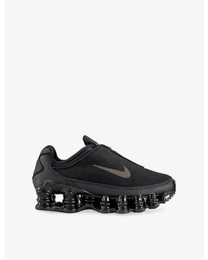 Nike Shox Tl Leather And Mesh Trainers - Black