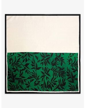 Dries Van Noten Graphic-Print Silk Scarf - Green