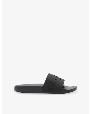 AllSaints Biggy Rubber Slides - Black
