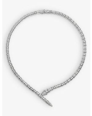 BVLGARI Serpenti Viper 18Ct- And 5.26Ct Diamond Necklace - White