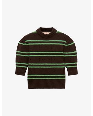 Marni Striped Cashmere Jumper - Green
