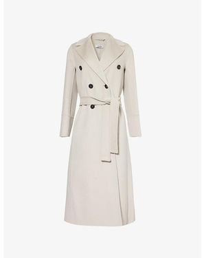 Max Mara Picasso Belted Double-Breasted Wool Coat - Natural