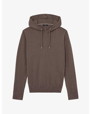Reiss Holland Regular-Fit Wool Hoody - Brown