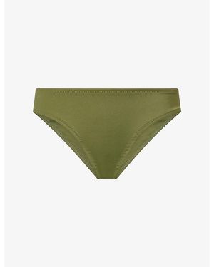 Heidi Klein Slider Low-Rise Bikini Bottoms - Green