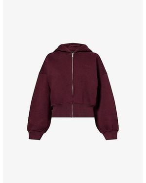 WE Are Tala Cocoon Zip-Through Cotton-Blend Hoody - Purple