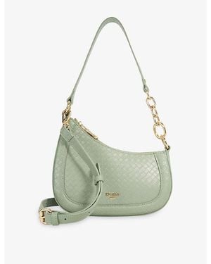 Dune Direction Small Leather Shoulder Bag - Green