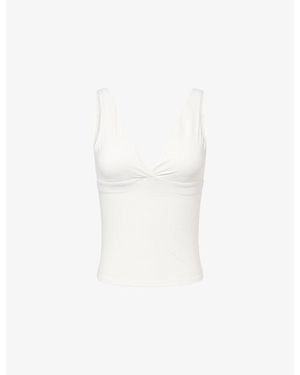 WE Are Tala Dayflex V-Neck Stretch-Woven Vest - White