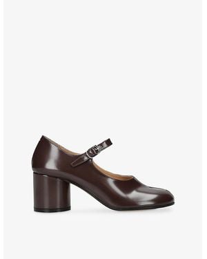 Maison Margiela Tabi 60 Leather Mary-Janes - Brown