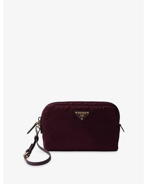 Prada Small Re-Nylon Woven Pouch - Purple