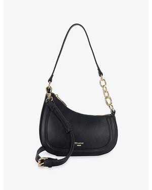 Dune Direction Small Leather Shoulder Bag - Black