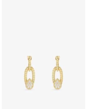 Boucheron Serpent Bohème 18Ct- And 0.64Ct Brilliant-Cut Diamond Drop Earrings - Metallic