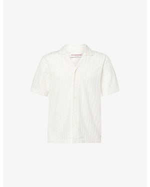 Orlebar Brown Maitan Textured-Pattern Woven Shirt - White