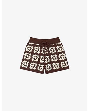 OMNES Marisol Knitted Cotton Shorts - White
