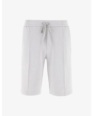 BOGGI Scuba Elasticated-Waist Stretch Cotton-Blend Bermuda Shorts - Grey